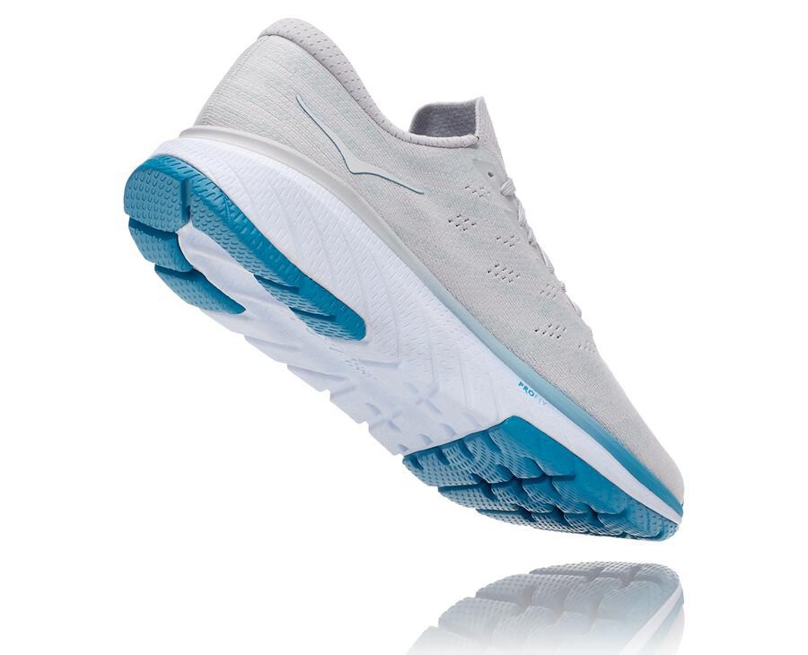 Hoka One One Running Shoes Mens White/Blue - Cavu 3 - 39142PBQC